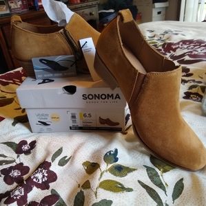 Brand New brown suede booties from Sonoma